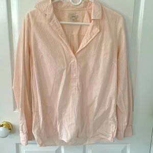J Crew size small button down pink and white pin stripe